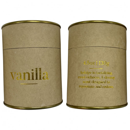 Salutation Vanilla Candles Packaging